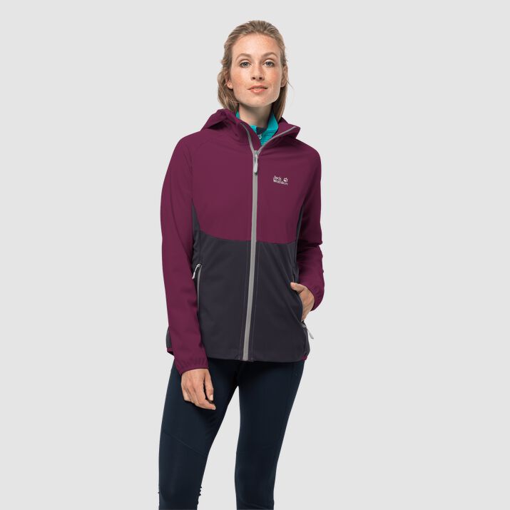 Jack Wolfskin Womens Go Hike Windproof Jacket Fuchsia 561082XOM